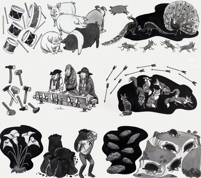 Nursery rhyme illustration by English School