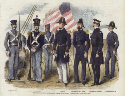 Officers and Marines by English School