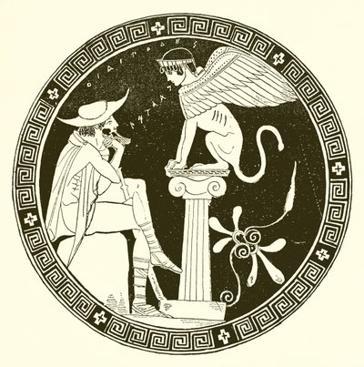 Oedipus and the Sphinx by English School