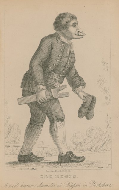 Old Boots, a Well Known Character at Rippon in Yorkshire by English School