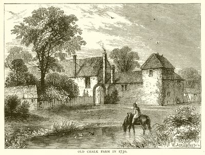 Old Chalk Farm in 1730 by English School
