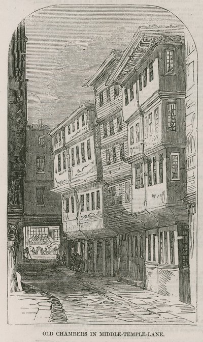 Old Chambers in Middle Temple Lane by English School