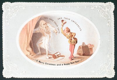 Old Father Time, Christmas Card by English School