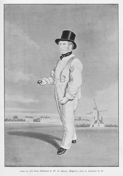 Old Lillywhite, from an Old Print Published in Famous Cricketers and Cricket Grounds, Published by Hudson and Kearns, 1895 by English School