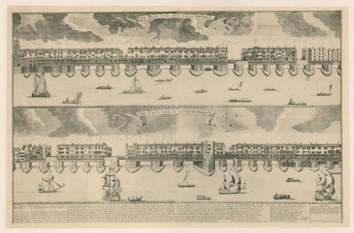 Old London Bridge by English School