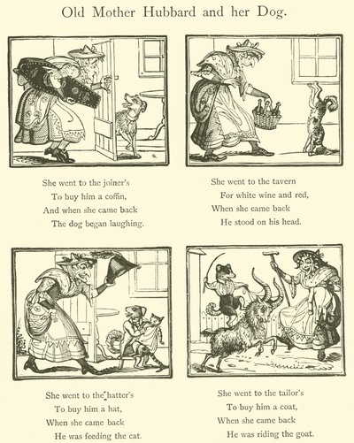 Old Mother Hubbard and Her Dog by English School