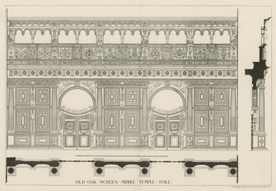 Old Oak Screen by English School