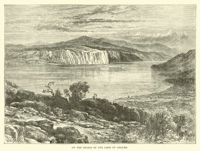 On the Shores of the Lake of Galilee by English School