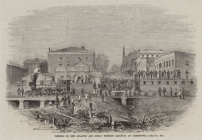 Opening of the Atlantic and Great Western Railway at Jamestown by English School