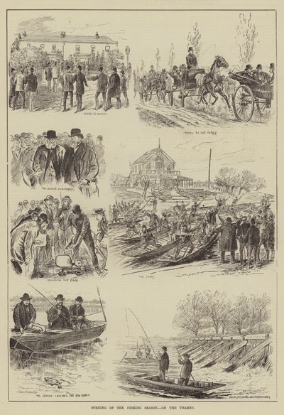 Opening of the Fishing Season on the Thames by English School