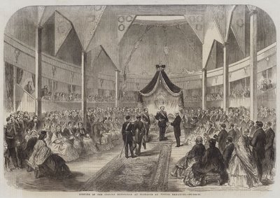 Opening of the Italian Exposition at Florence by Victor Emmanuel by English School