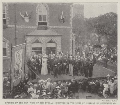 Opening of the New Wing of the Lytham Institute by the Duke of Norfolk on 17 September by English School
