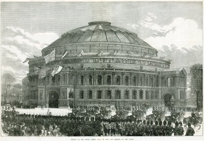 Opening of the Royal Albert Hall by Queen Victoria by English School