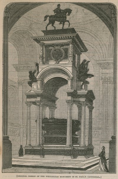 Original design of the Wellington Monument by English School