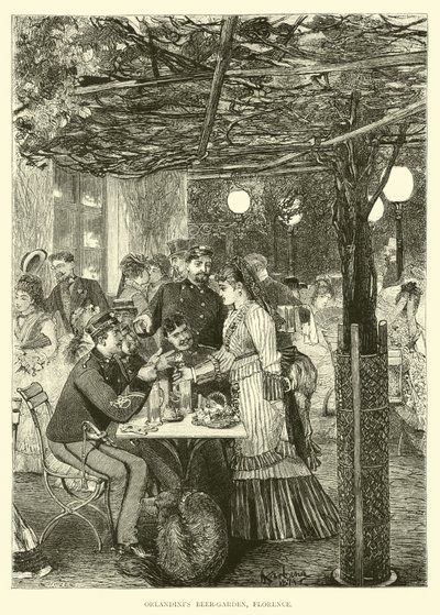 Orlandints Beer-Garden, Florence by English School