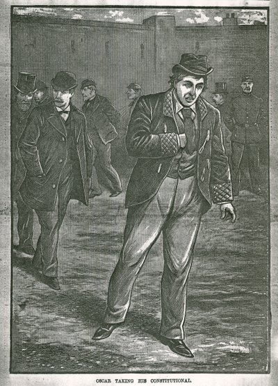 Oscar Wilde taking his constitutional by English School