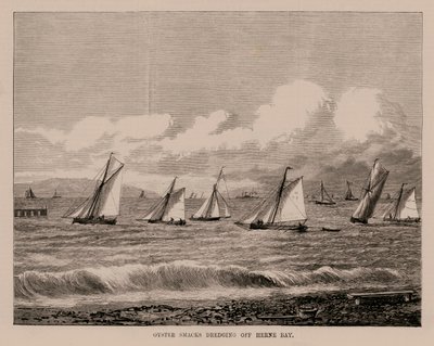 Oyster Smacks Dredging Off Herne Bay by English School