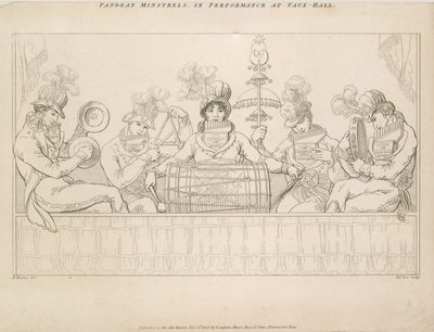 Padean Minstrels in performance at Vauxhall Gardens, London by English School