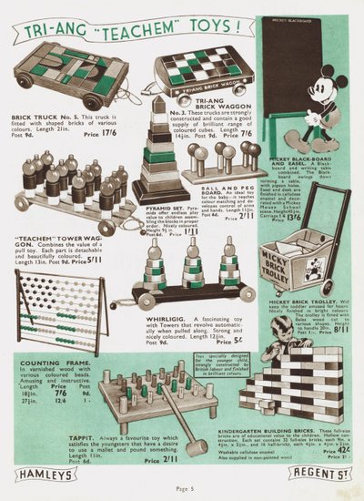 Page from Hamleys Toy Shop catalogue by English School