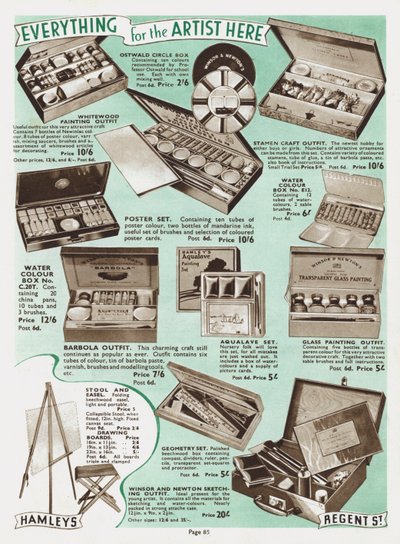 Page from Hamleys Toy Shop catalogue by English School