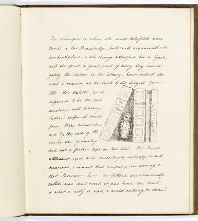 Page from The Life and Death of Athena, an Owlet from the Parthenon by English School