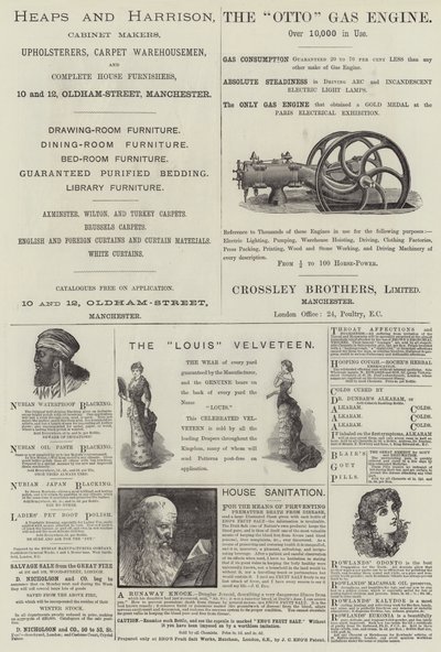 Page of Advertisements by English School