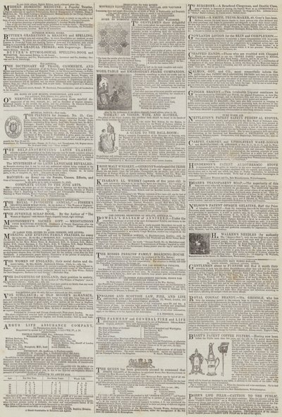 Page of Advertisements by English School