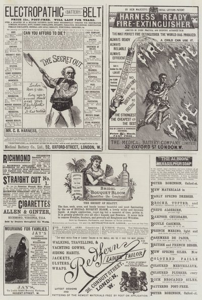 Page of Advertisements by English School