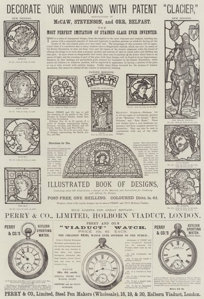 Page of Advertisements by English School