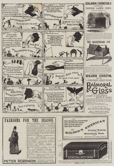 Page of Advertisements by English School