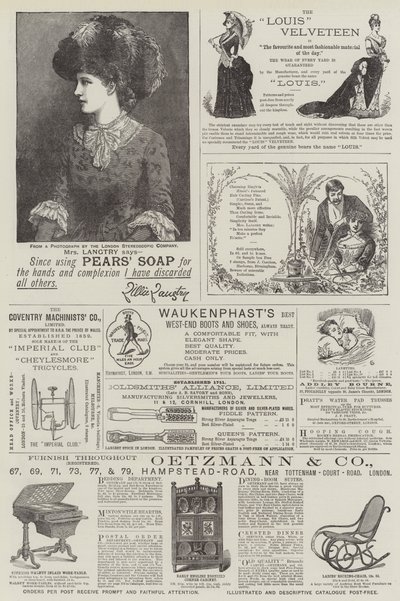 Page of Advertisements by English School