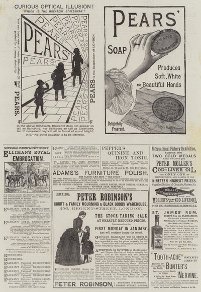 Page of Advertisements by English School