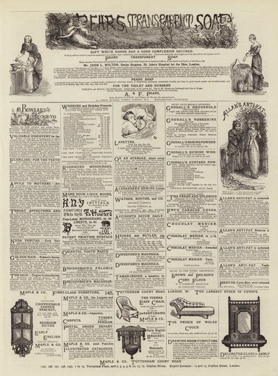 Page of Advertisements by English School