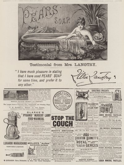 Page of Advertisements by English School