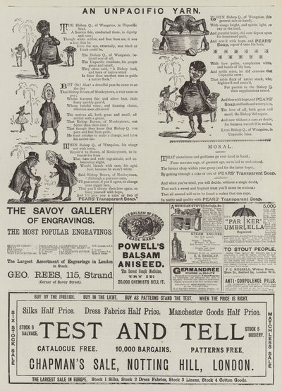 Page of Advertisements by English School