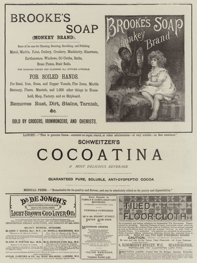 Page of Advertisements by English School