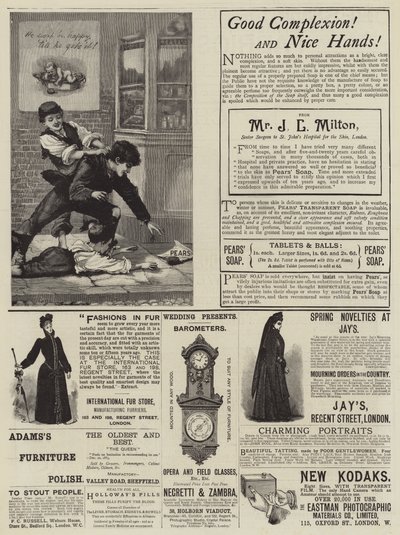 Page of Advertisements by English School