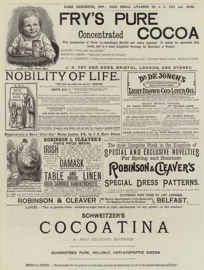 Page of Advertisements by English School