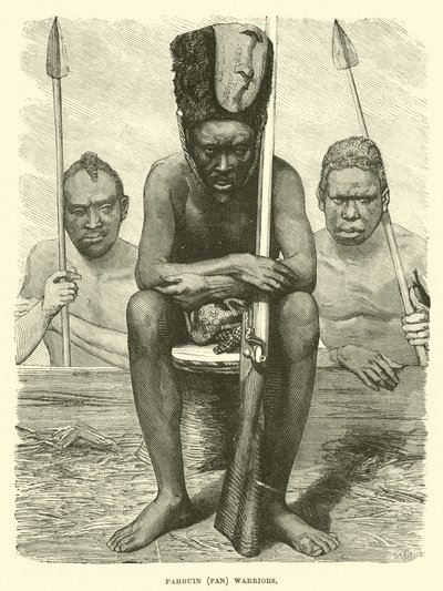 Pahouin (Fan) warriors by English School