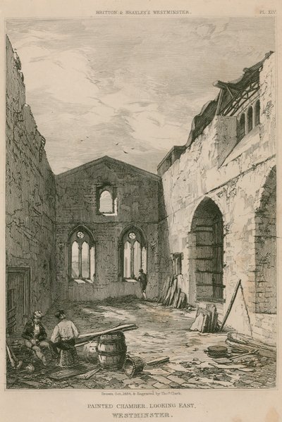 Painted Chamber, looking east, Westminster Palace, London by English School