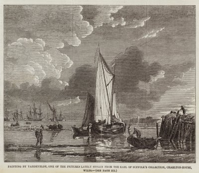 Painting by Vandevelde, One of the Pictures Lately Stolen from the Earl of Suffolk