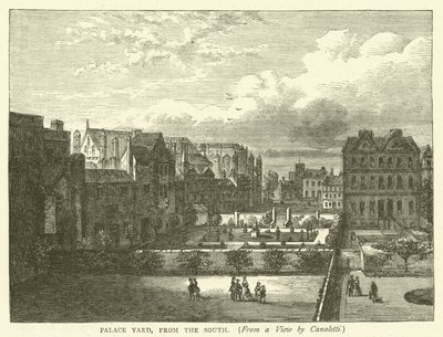 Palace Yard, from the South, from a view by Canaletti by English School
