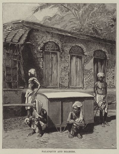 Palanquin and bearers by English School