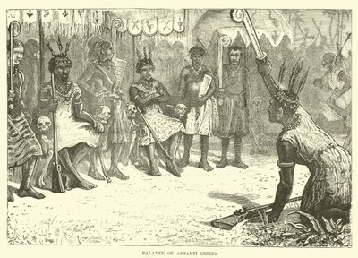 Palaver of Ashanti Chiefs by English School