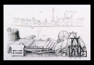 Paper Making Machine from Cyclopaedia of Useful Arts & Manufactures, edited by Charles Tomlinson, c.1880s by English School