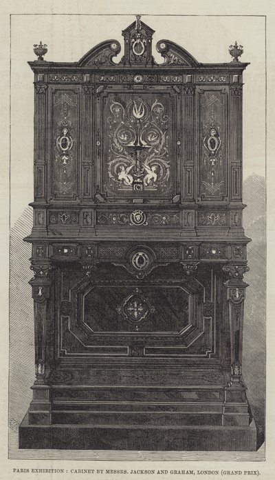 Paris Exhibition, Cabinet by Messers Jackson and Graham, London, Grand Prix by English School
