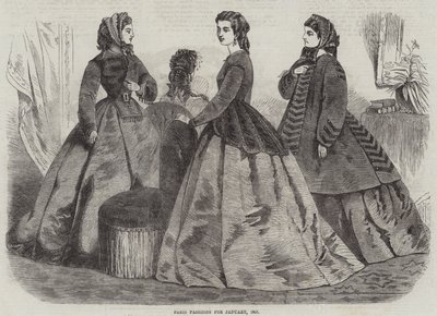 Paris Fashions for January by English School
