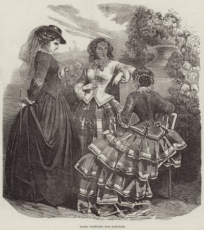Paris Fashions for October by English School