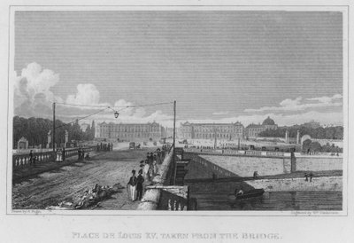 Paris, Place De Louis XV, Taken from the Bridge by English School