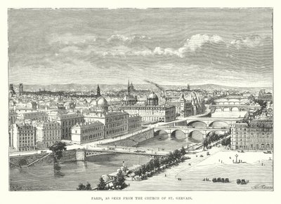 Paris, as seen from the Church of St Gervais by English School